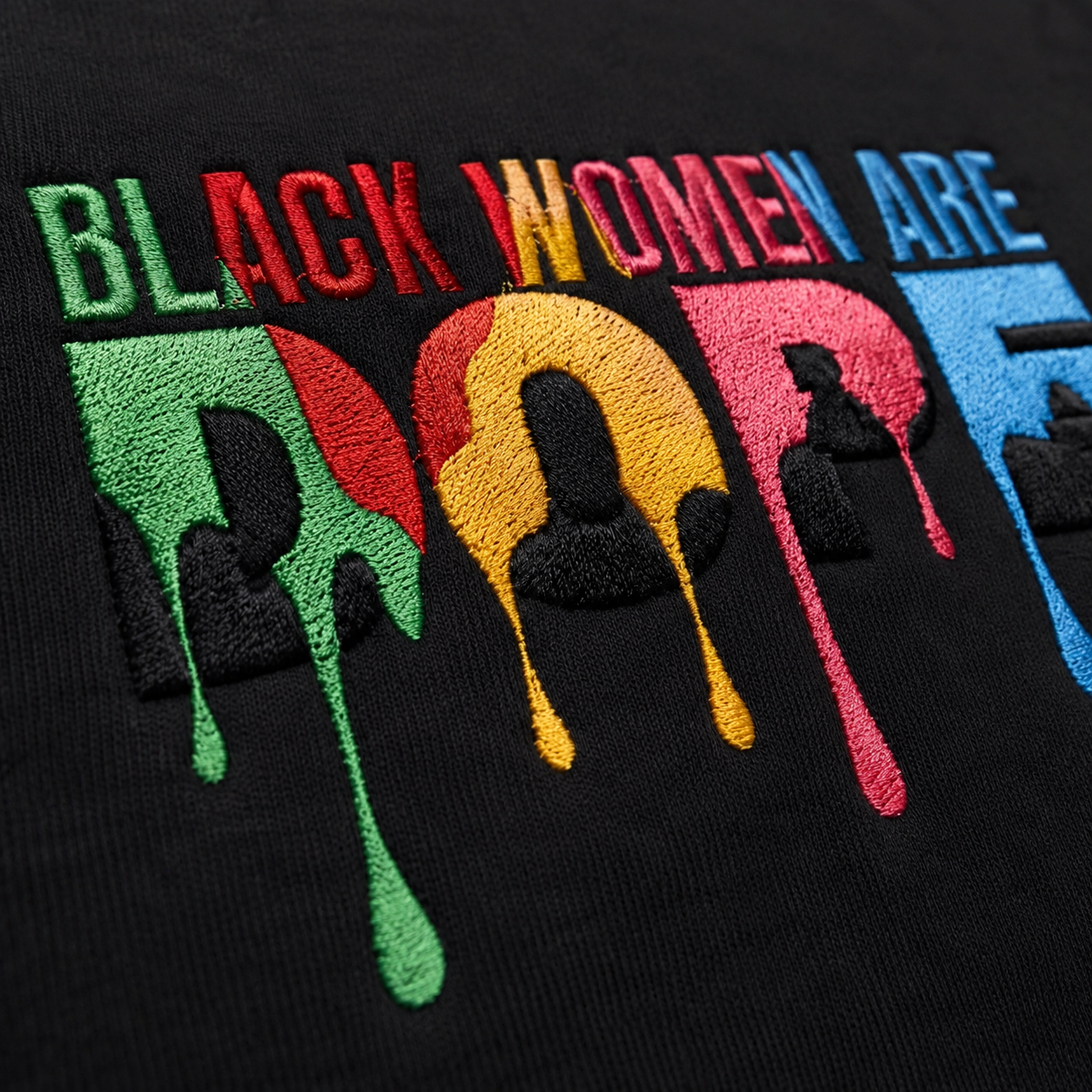 Black Women Are Dope Embroidered Sweatshirt